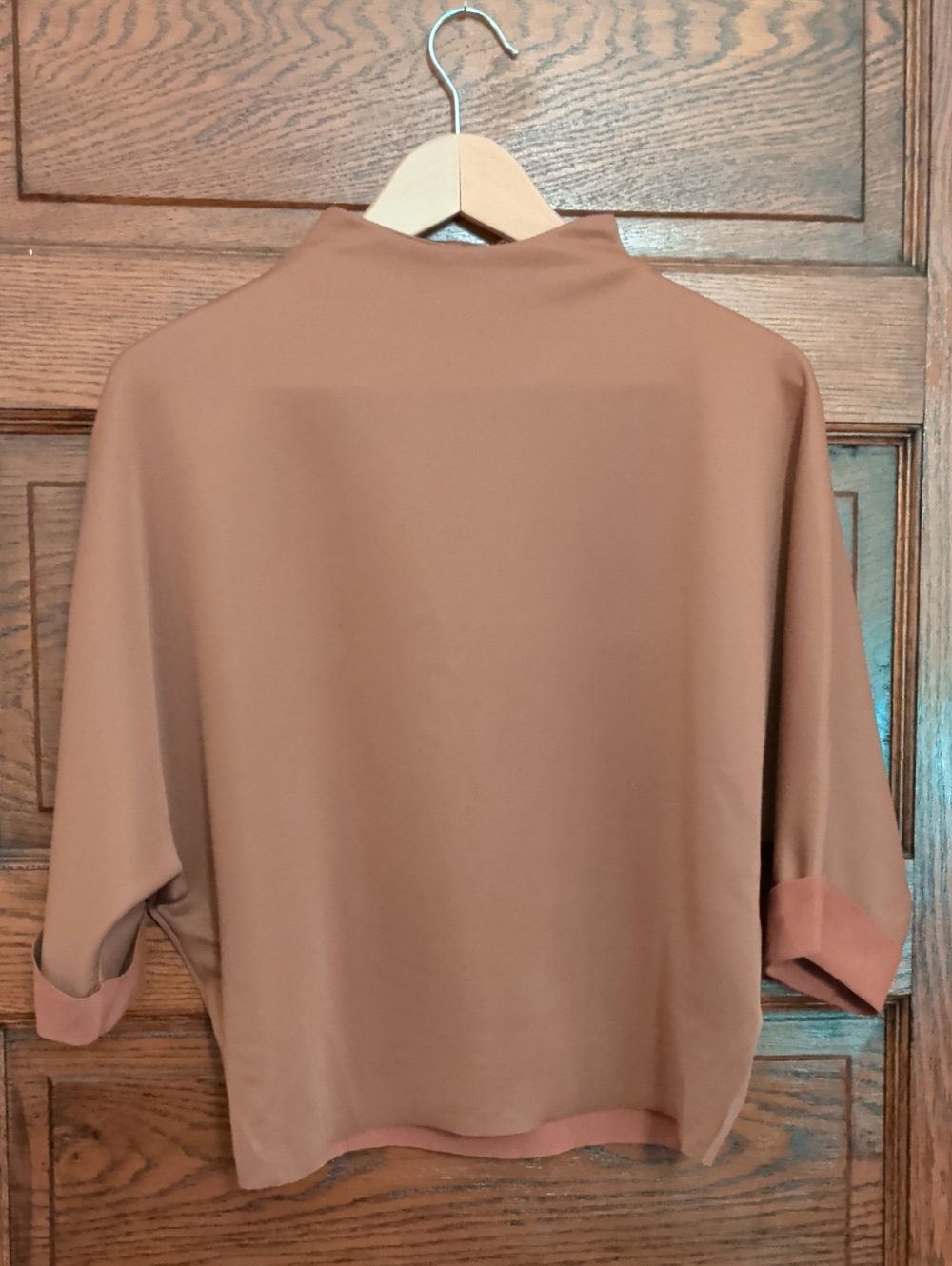Anthropologie Brown Relaxed Dolman-Sleeve Tunic Top
